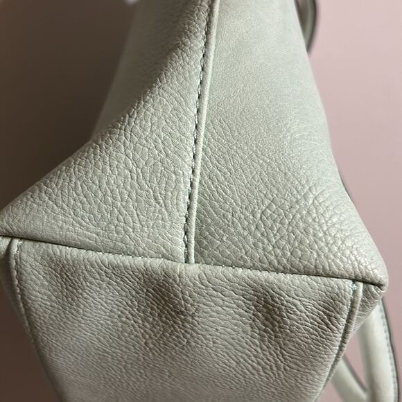 Mint Green and White Tote Bag - Picture 5 of 14